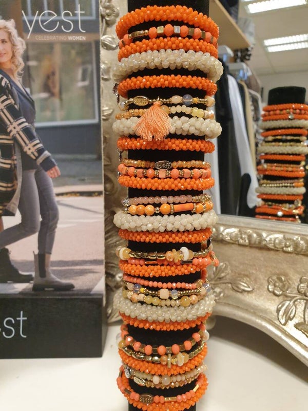 Armbandjes Steff - Goud Oranje - per 3 stuks