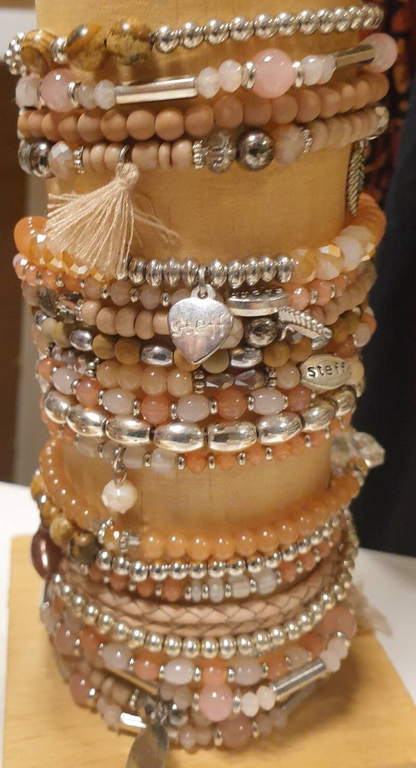 Armbandjes Steff - Zilver Naturel - per 3 stuks