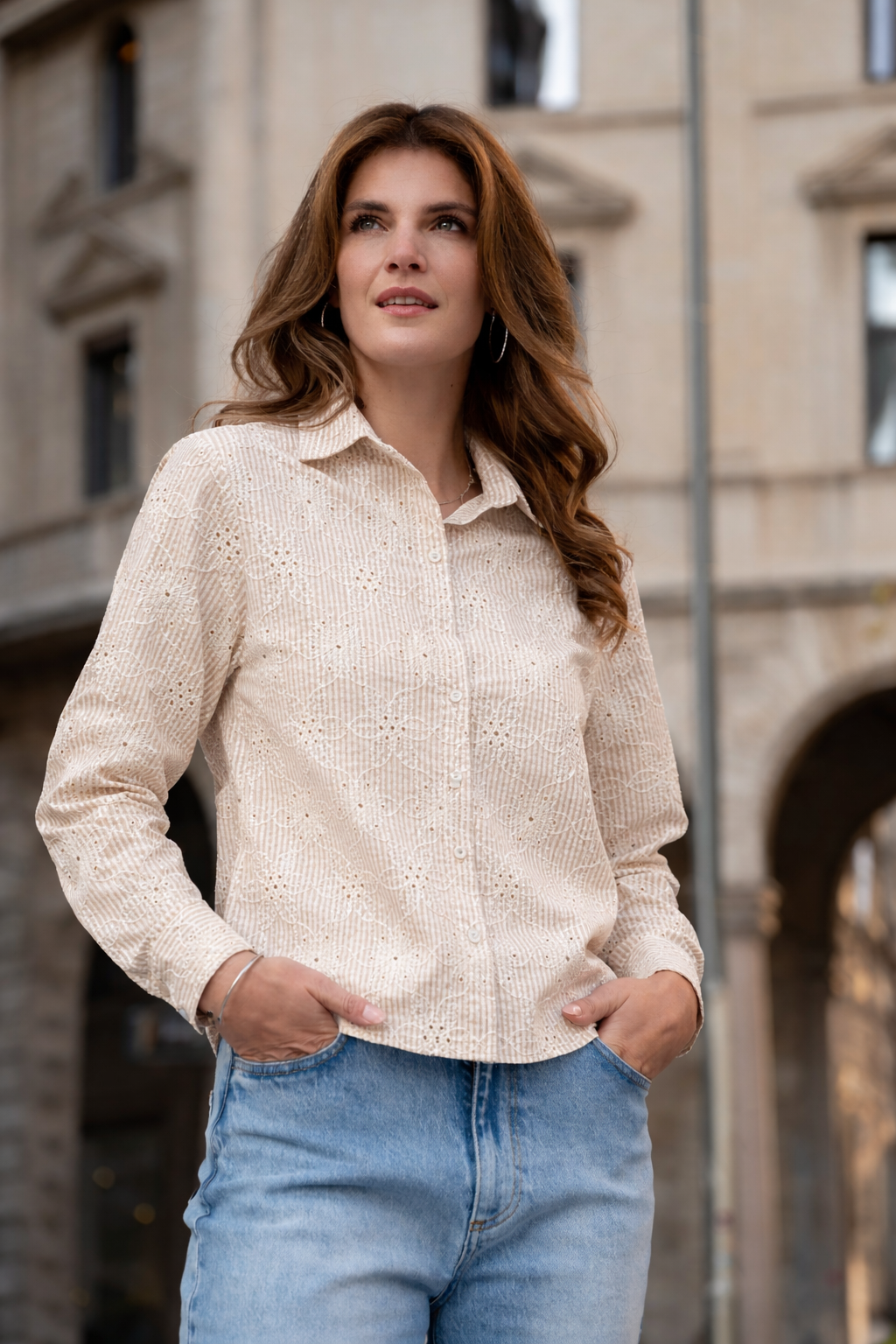Elvira Blouse Falon - Creme