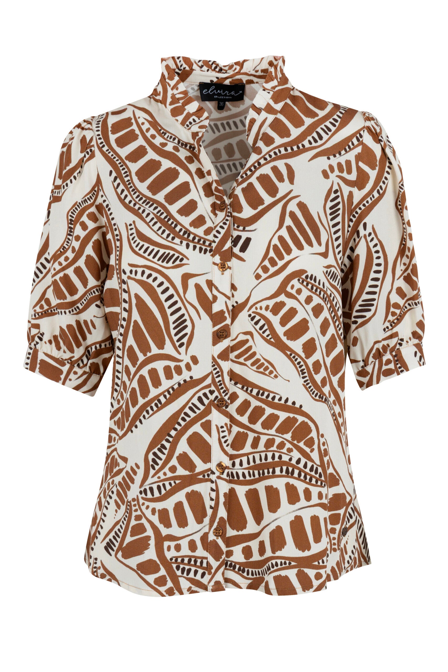 Elvira Blouse Cacao - Print
