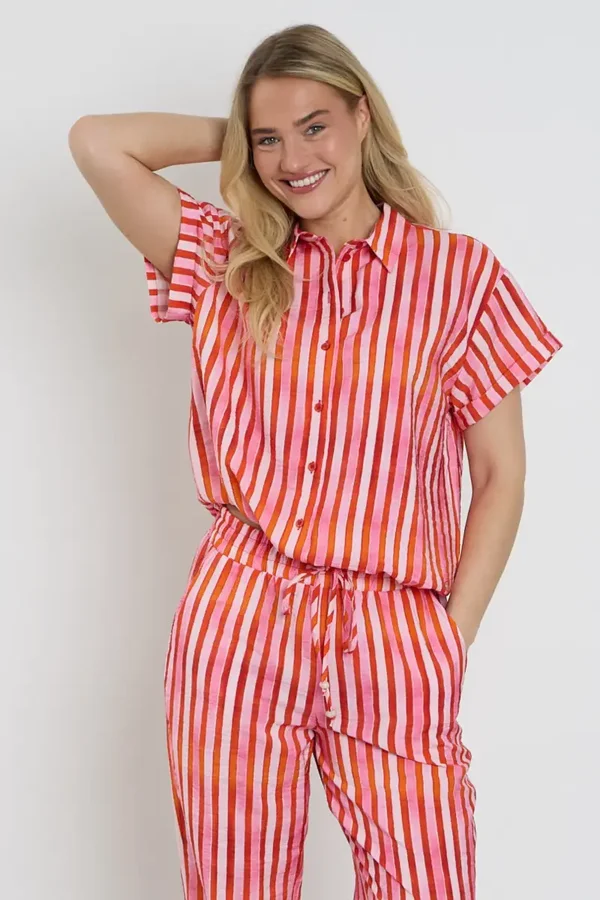 Elvira Blouse Roos - Summer Stripes