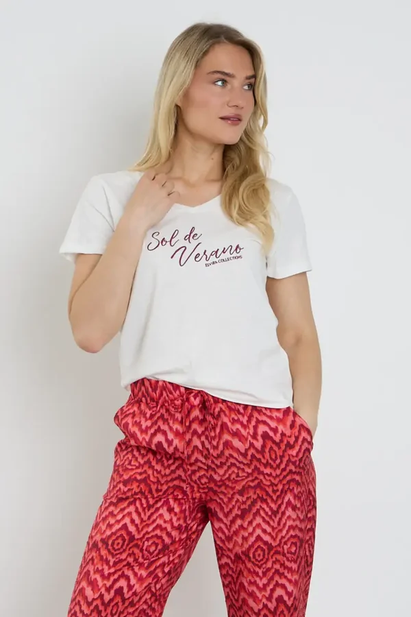 Elvira T-Shirt Sol - Off White Berry