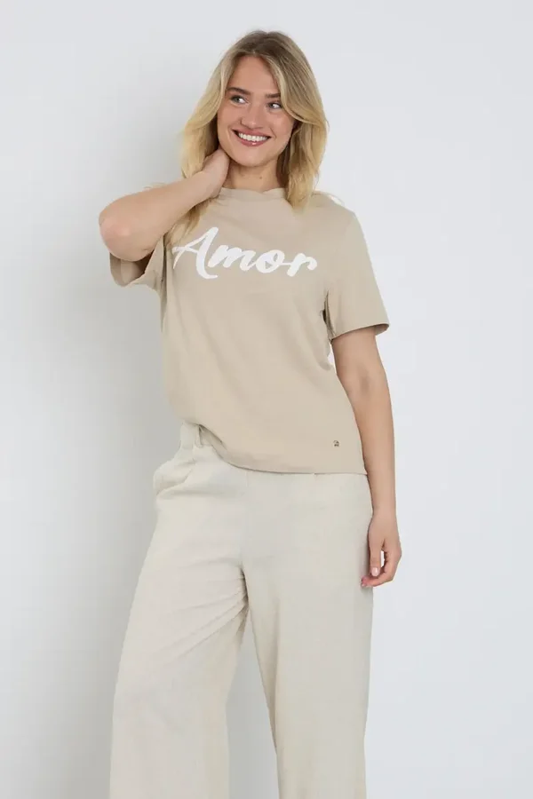 Elvira T-Shirt Amor - Sand