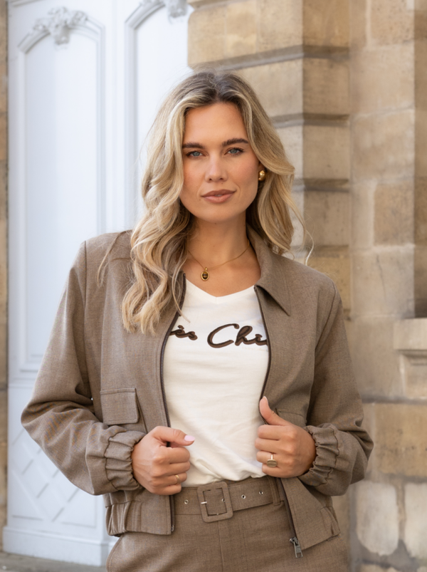 Elvira T-shirt Trés Chic - Ecru