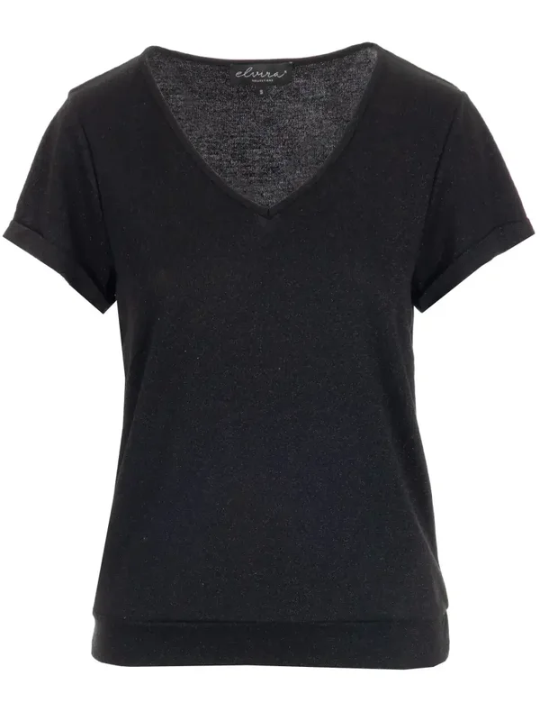 Elvira Top Lelie - Black Sparkle