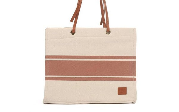 I'm Dutch - Coral canvas shopper Luton