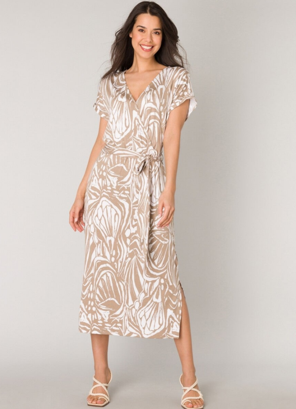 Yest Jurk Maya - Soft Brown White