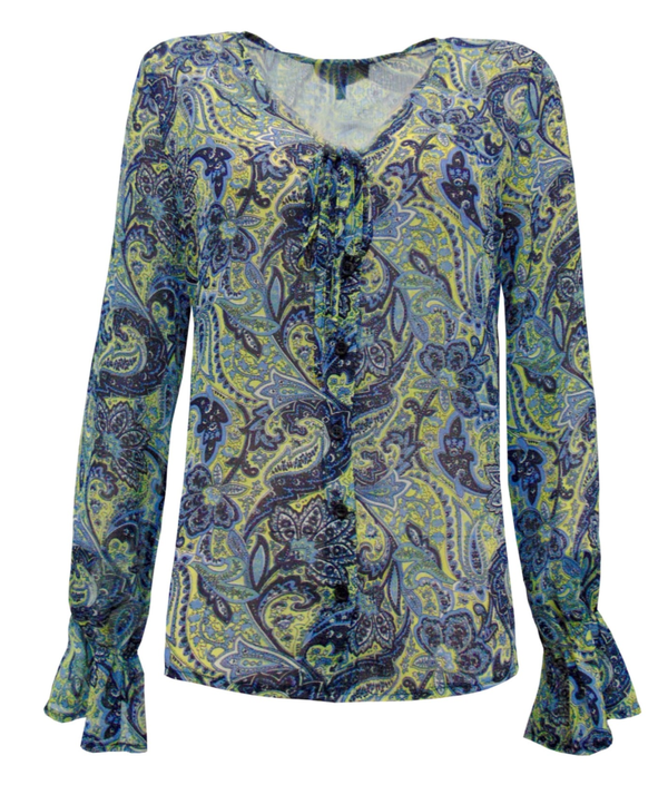 Blouse Maya - Paisley Yellow blue