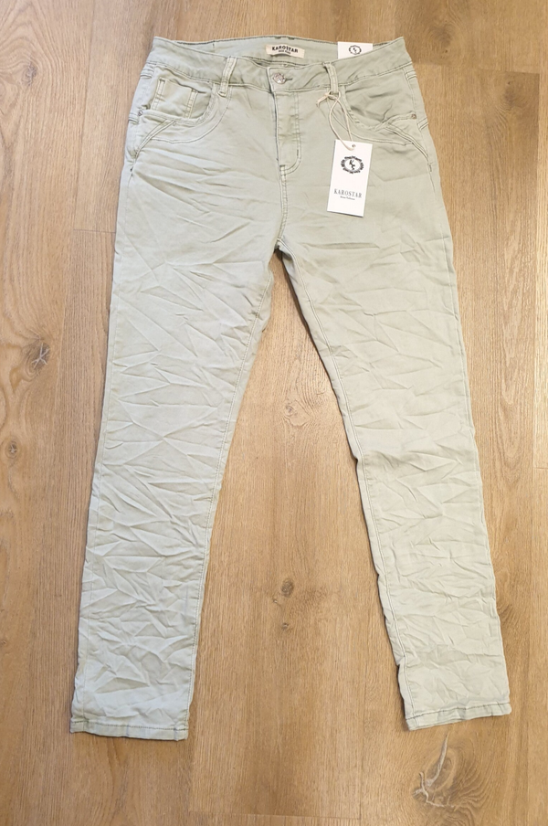 Karostar Jeans - Licht Groen Rits (K8812-12)