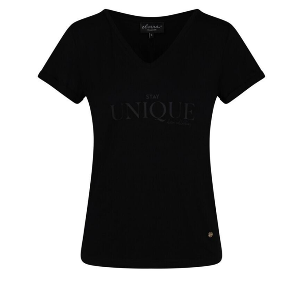 Elvira T-shirt Unique - Black V-hals