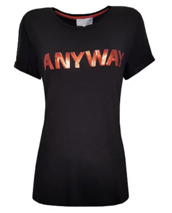 T shirt Amy - Black orange