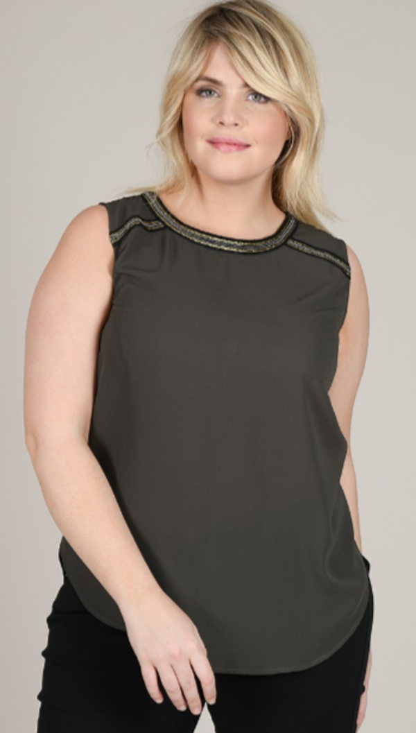Top Sequin - Khaki