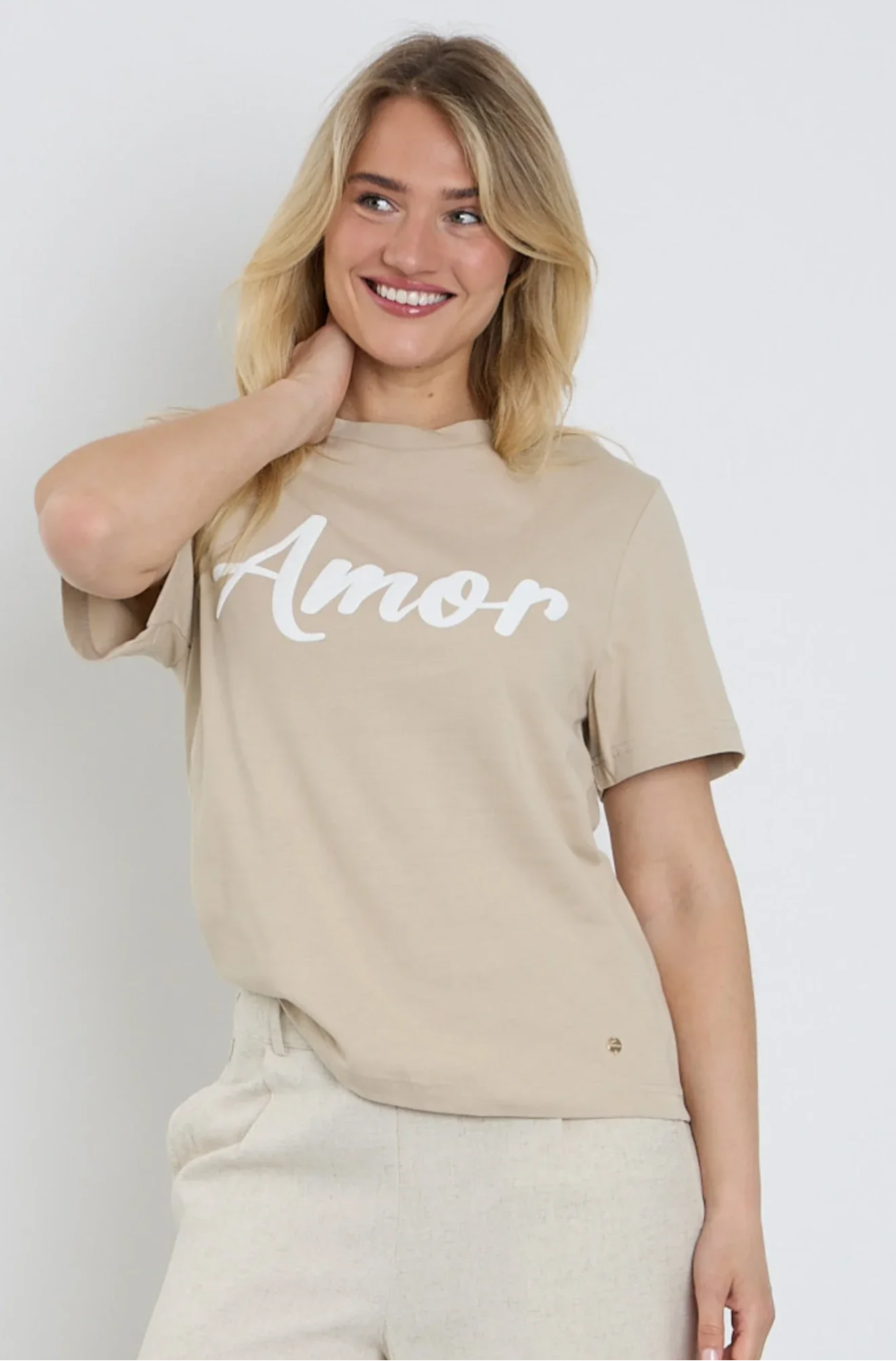 Elvira T-Shirt Amor - Sand