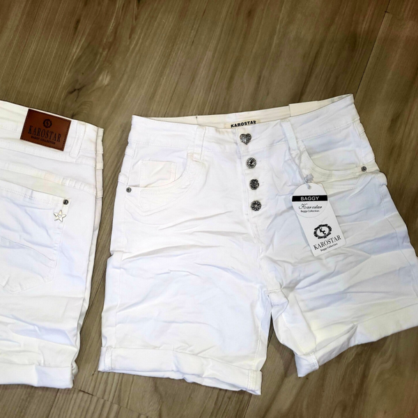 Karostar Shorts - White Knopen (KSM 2599-11)