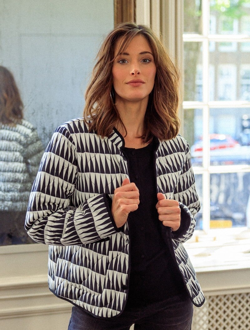 Ivy Beau Jacket Sella - Quilted Black & White