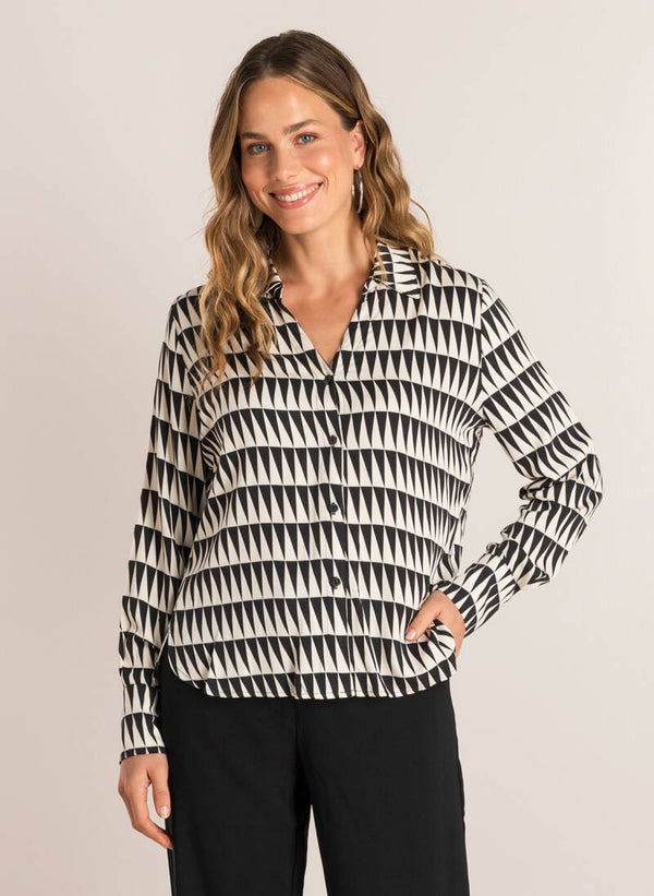 Ivy Beau Blouse Skyla - Off White Zwart