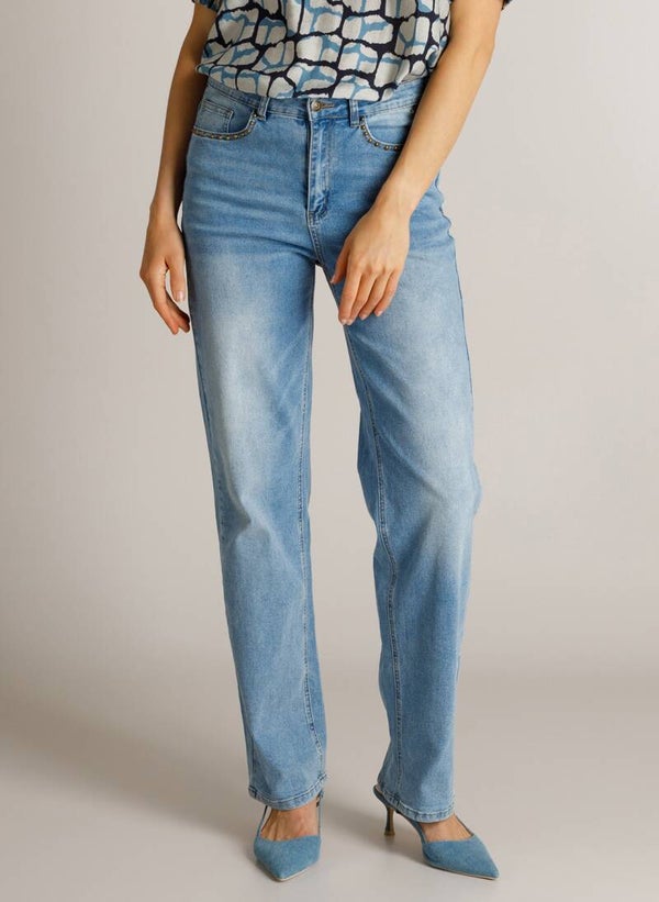 Ivy Beau Broek Delicia - Denim Blue