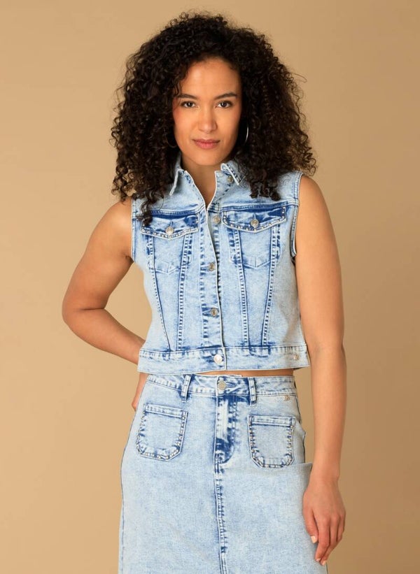 Ivy Beau Gilet Marrit - Light Denim