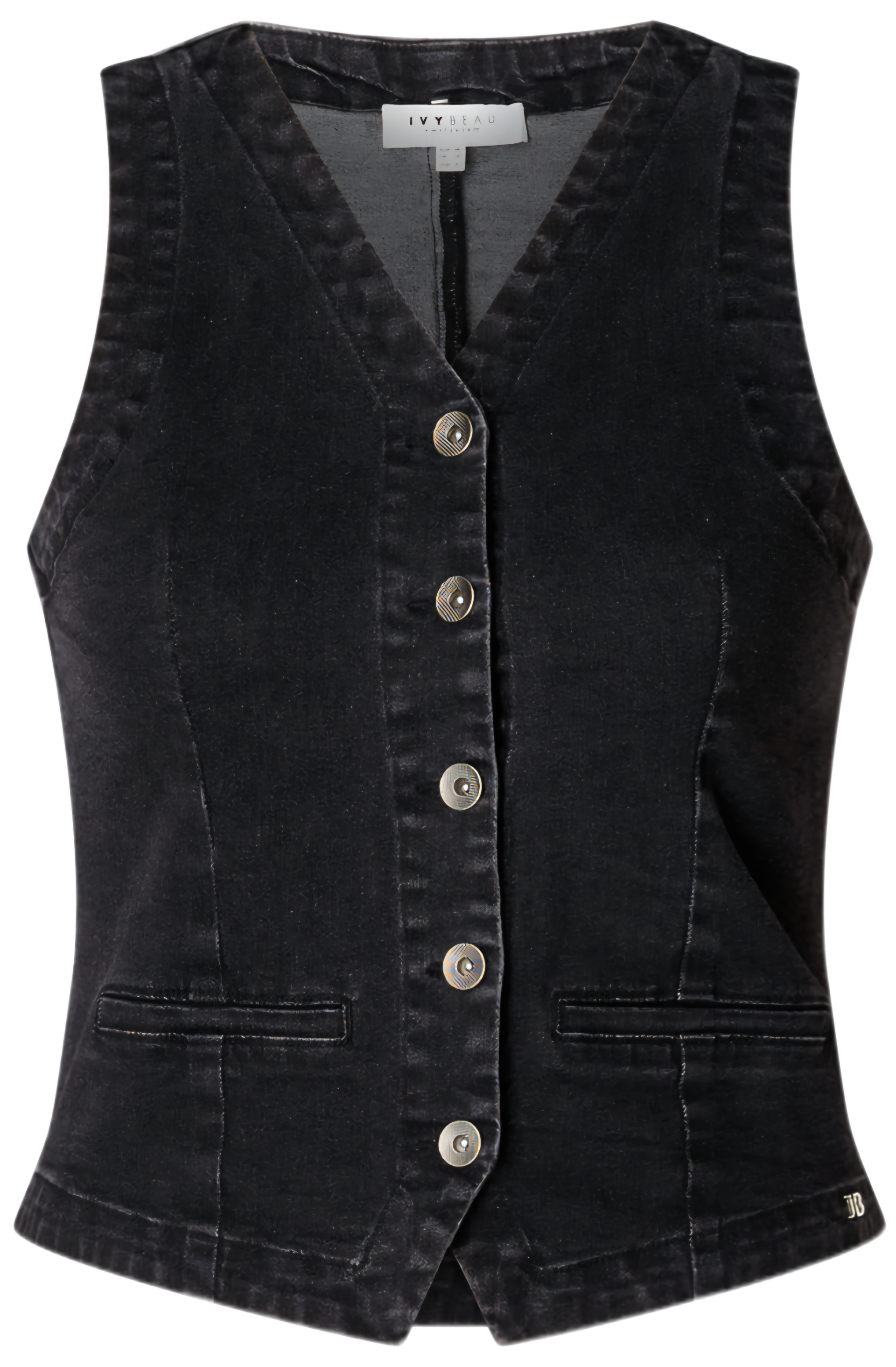 Ivy Beau Gilet Sabina - Black Denim