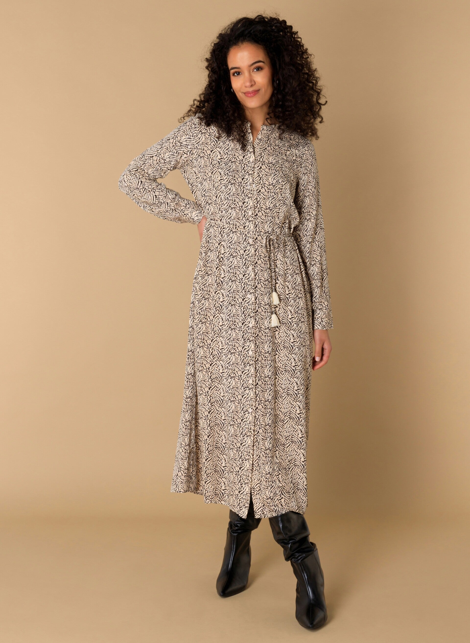 Ivy Beau Jurk Phie - Off White Dessin