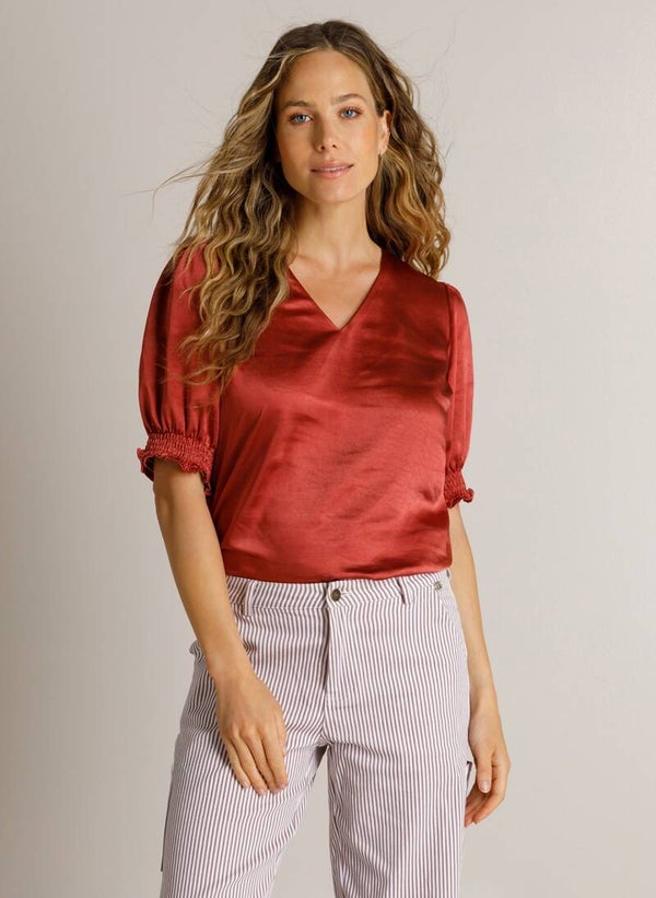 Ivy Beau Top Doreen - Barn Red