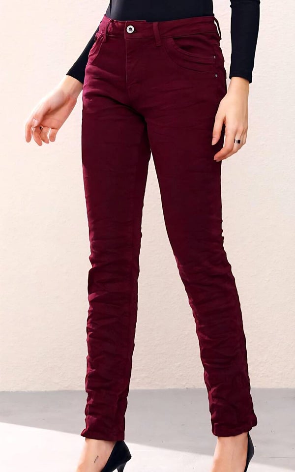Jewelly Jeans - Bordeaux Rood Rits (JW8711-16)