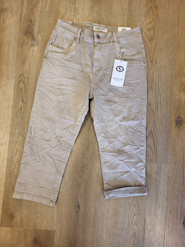 Karostar Capri Jeans - Sand Rits (KC8081-14)