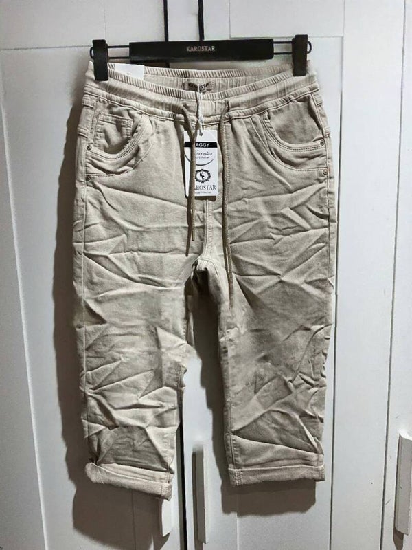 Karostar Capri Joggjeans - Sand KC2935-14