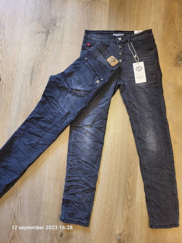 Karostar Jeans - Antraciet Grijs Knopen (K8906/ K2800-5)