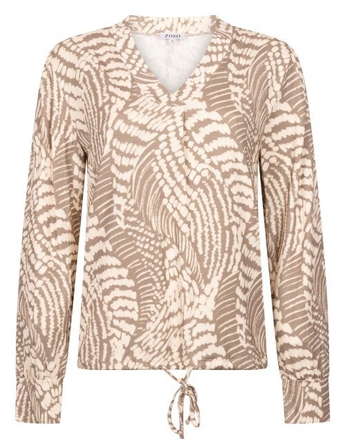 Zoso Blouse Celine - Mocha Off White