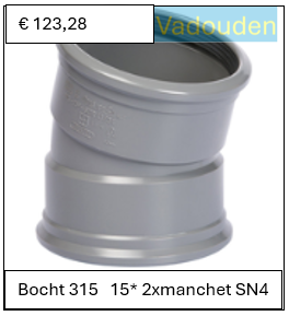 Bocht 315   15* 2xmanchet SN4