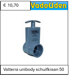 Valterra unibody schuifkraan 50