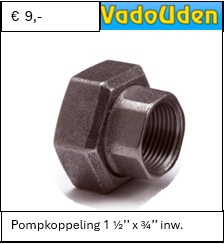 Pompkoppeling 1 ½’’ x ¾’’ inw.