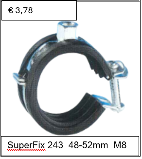 SuperFix beugel met inlage 48-52 mm M8