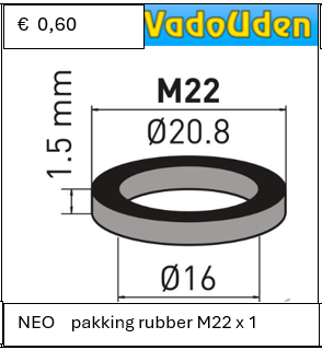 NEO pakking rubber M22 x 1
