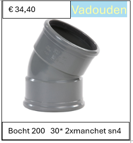 Bocht 200   30* 2xmanchet sn4