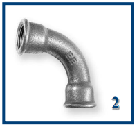 Lange bocht 2 x binnendraad NR 2