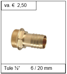 Slangtule 1/2'' x 6/20mm
