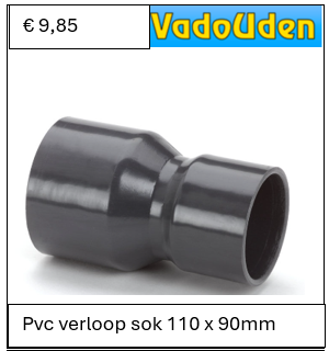 Pvc verloop sok 110 x 90mm 12,5 ATO
