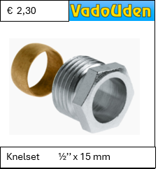 Knelset         ½’’ x 15 mm
