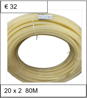 20 x 2 creme 80 meter