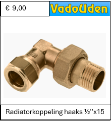 Radiatorkoppeling haaks ½’’x15