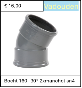 Bocht 160   30* 2xmanchet sn4