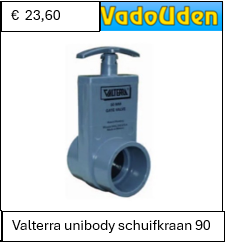 Valterra unibody schuifkraan 90