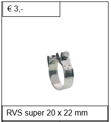 Breedband RVS W4 20 x 22 mm