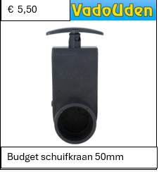 Budget schuifkraan 50mm