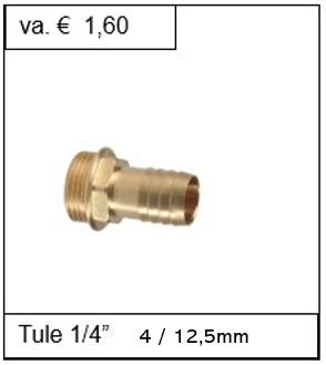 Slangtule 1/4'' x 4/12,5mm