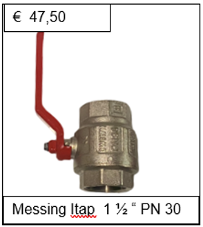 Kogelkraan messing vernikkeld Itap 1 1/2'' PN 30