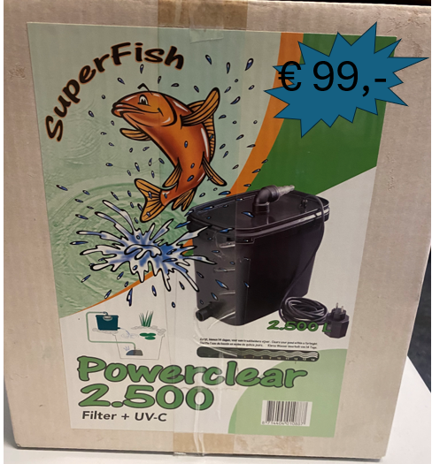 Vijverfilter met UVC voor 2500 Liter