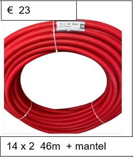 14 x 2 + mantel rood 46 meter